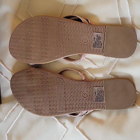 Blush Bling Material Girl Sandals - Picture 3 of 7